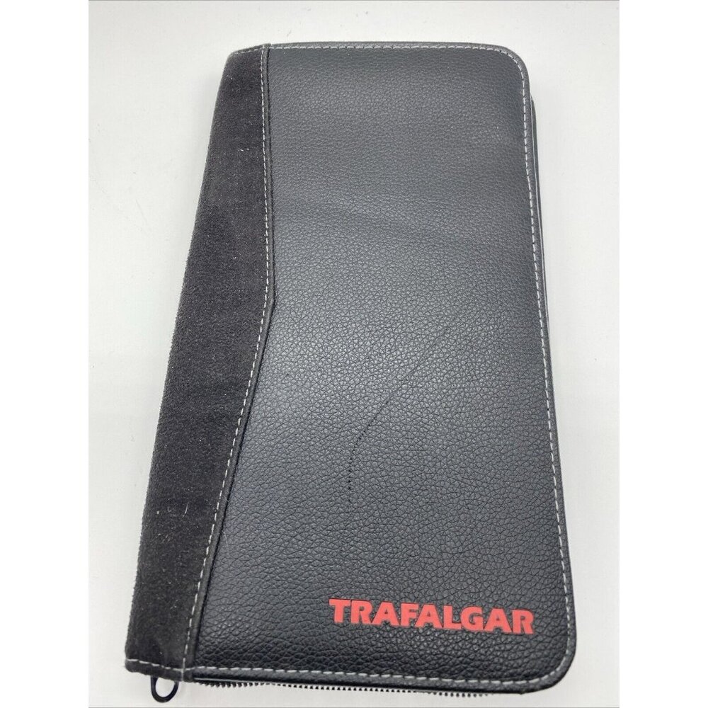 Trafalgar Passport Wallet Case Travel Organizer Zip Closure 5.25 x 9.5 Black